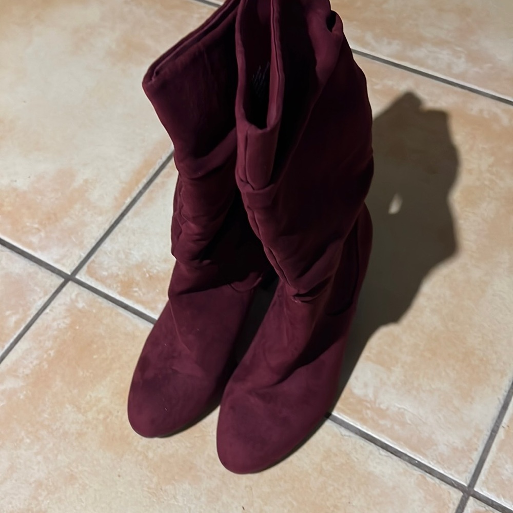 Wine-colored boots for women, brand esprit.Z:8.5.